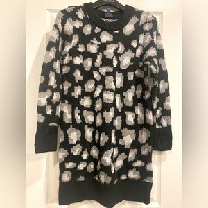 Scoop Leopard Sweater Dress